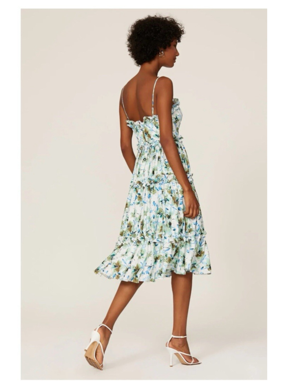 Badgley Mischka Ruffle Sweet Tea Midi Dress - Picture 5 of 5